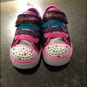 Sparkle light up toddler sketchers